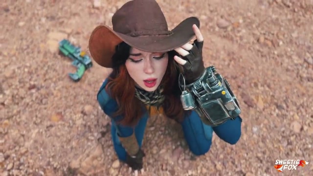 Adult Fallout Cosplay Scene: Sweetie Fox Engaged in Explicit Oral and Anal Acts with Stranger