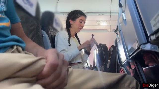 Intense Public Airplane Handjob Leading to Orgasm - Risky & Erotic