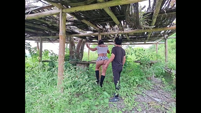 Perverted Old Man Fucks His Hot Stepdaughter Outdoors