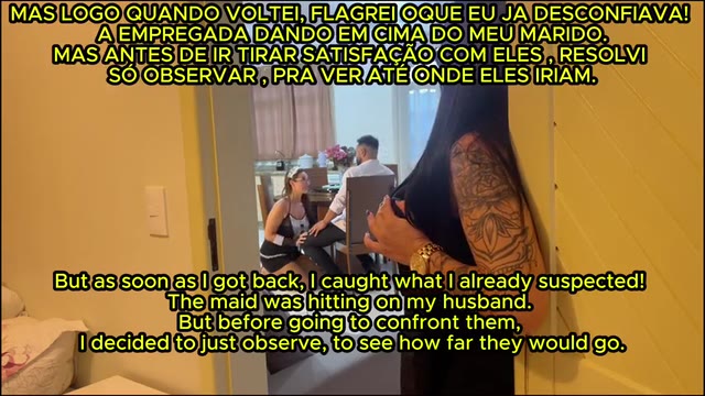 Wife Walks in on Husband and Maid, Gets Turned On, Joins Threesome with Her and the Maid